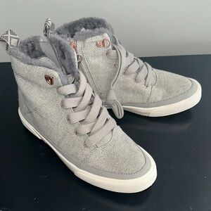 Gray High-Top Women's Sneakers